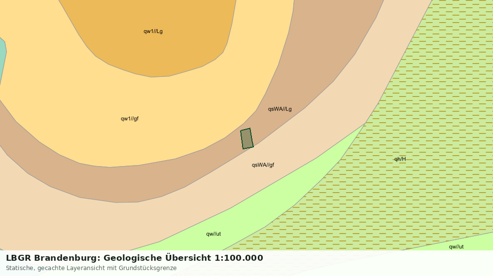 Statische Kartenansicht: LBGR Brandenburg: Geologische Übersicht 1:100.000