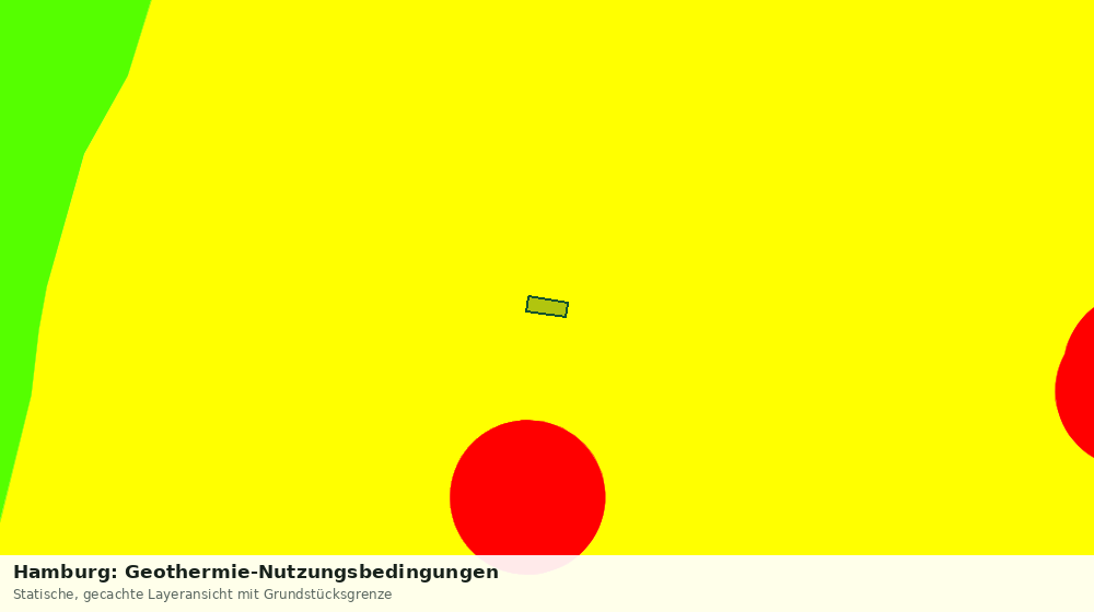 Statische Kartenansicht: Hamburg: Geothermie-Nutzungsbedingungen