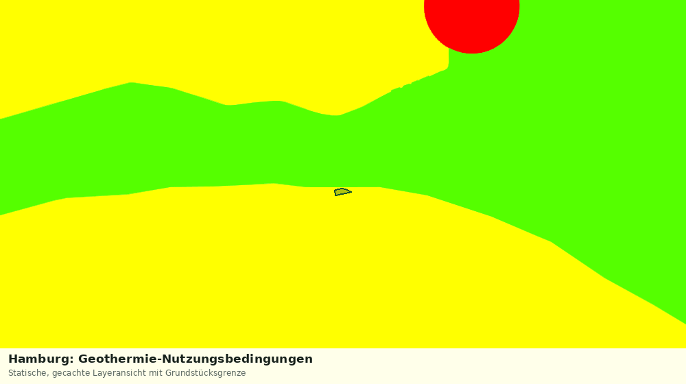 Statische Kartenansicht: Hamburg: Geothermie-Nutzungsbedingungen