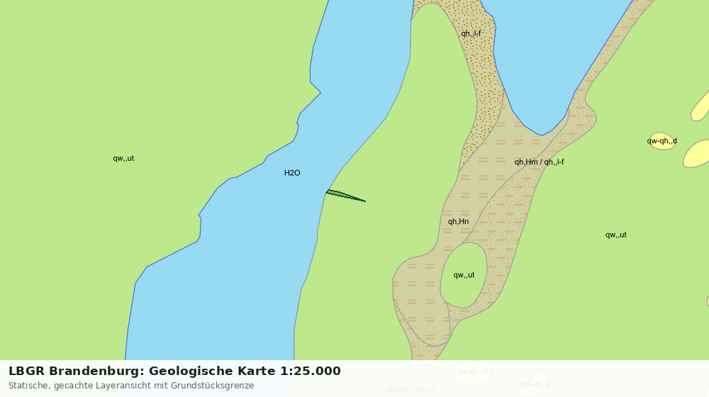 Statische Kartenansicht: LBGR Brandenburg: Geologische Karte 1:25.000