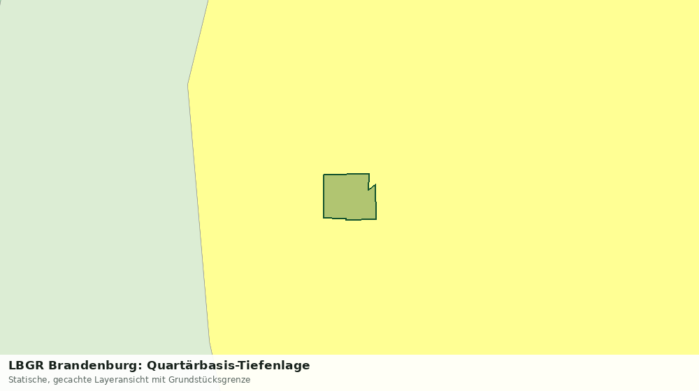 Statische Kartenansicht: LBGR Brandenburg: Quartärbasis-Tiefenlage