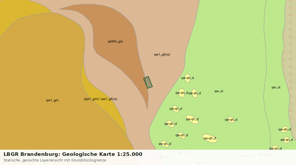 Statische Kartenansicht: LBGR Brandenburg: Geologische Karte 1:25.000