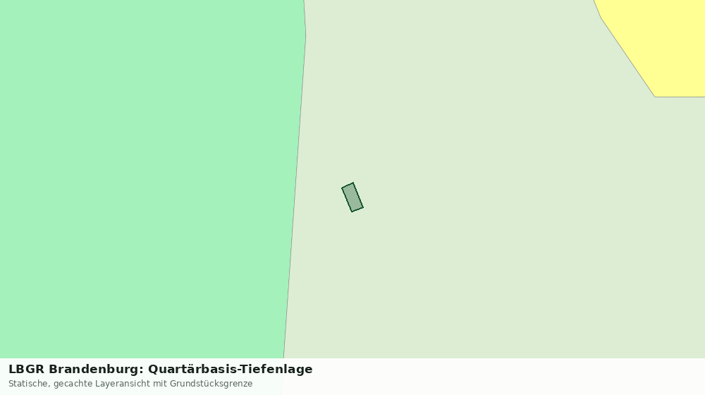 Statische Kartenansicht: LBGR Brandenburg: Quartärbasis-Tiefenlage
