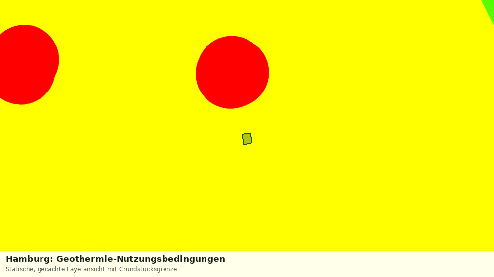 Statische Kartenansicht: Hamburg: Geothermie-Nutzungsbedingungen