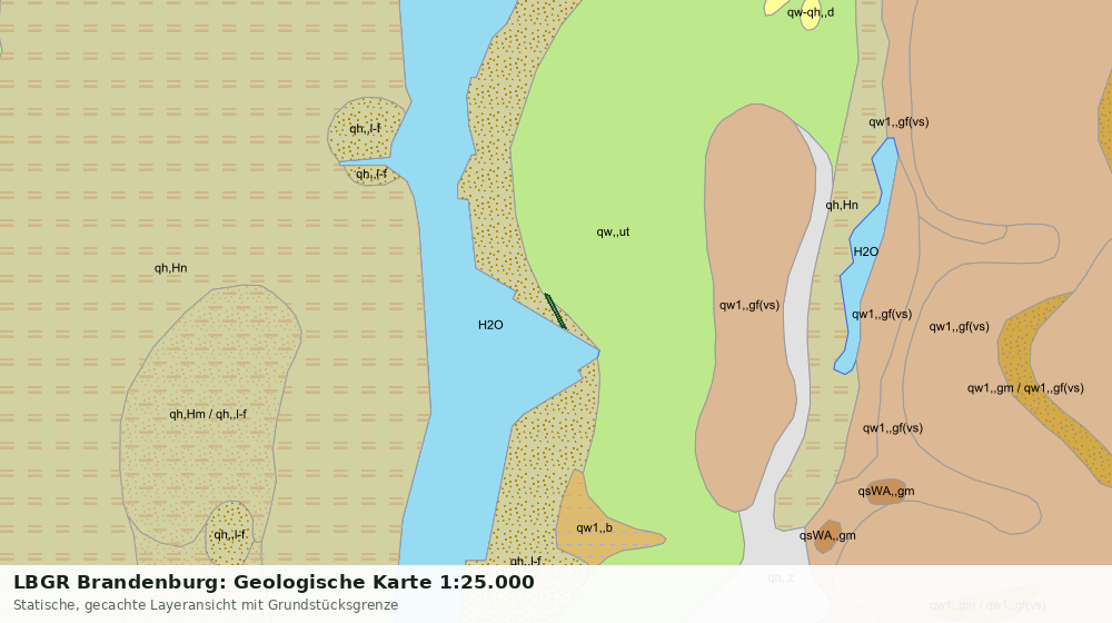 Statische Kartenansicht: LBGR Brandenburg: Geologische Karte 1:25.000