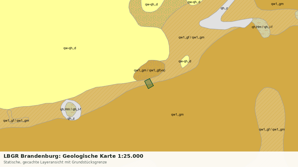 Statische Kartenansicht: LBGR Brandenburg: Geologische Karte 1:25.000