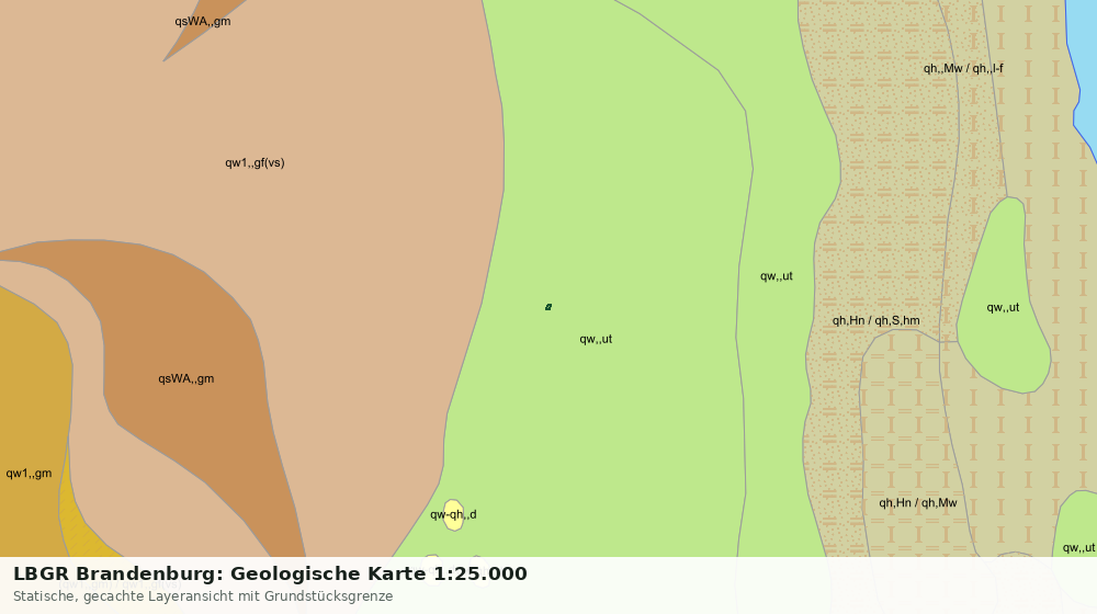 Statische Kartenansicht: LBGR Brandenburg: Geologische Karte 1:25.000