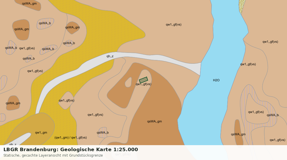 Statische Kartenansicht: LBGR Brandenburg: Geologische Karte 1:25.000