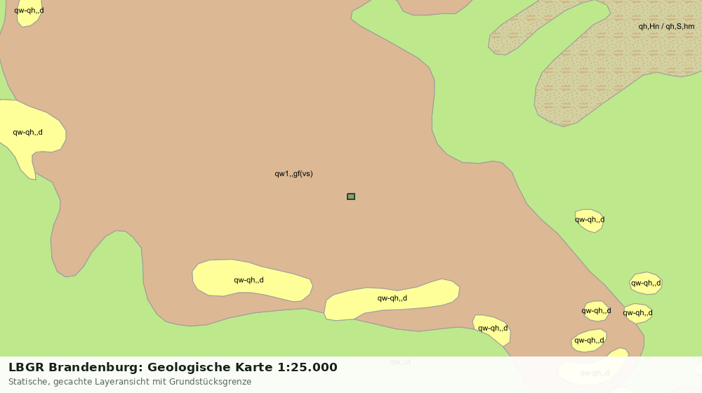 Statische Kartenansicht: LBGR Brandenburg: Geologische Karte 1:25.000