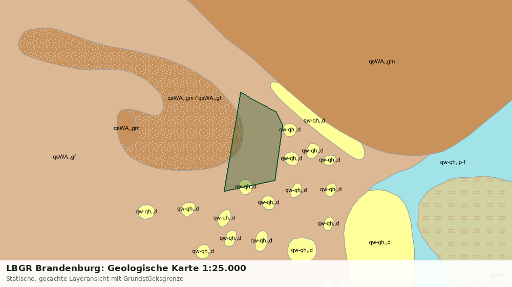 Statische Kartenansicht: LBGR Brandenburg: Geologische Karte 1:25.000