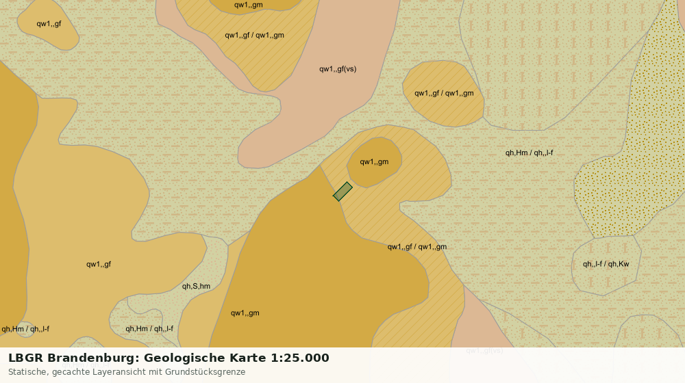 Statische Kartenansicht: LBGR Brandenburg: Geologische Karte 1:25.000
