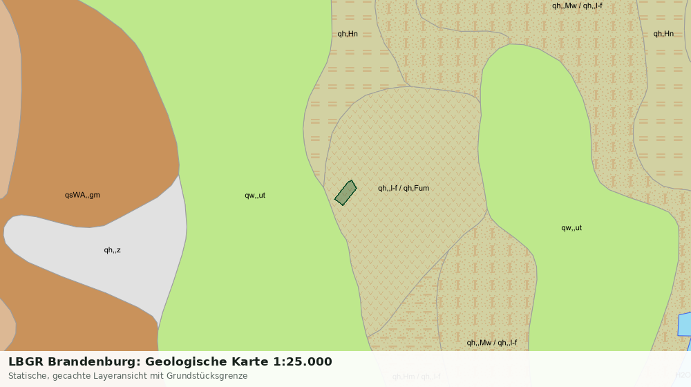 Statische Kartenansicht: LBGR Brandenburg: Geologische Karte 1:25.000