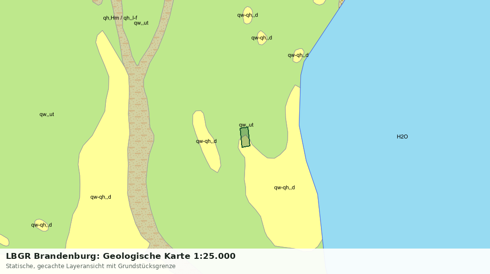 Statische Kartenansicht: LBGR Brandenburg: Geologische Karte 1:25.000
