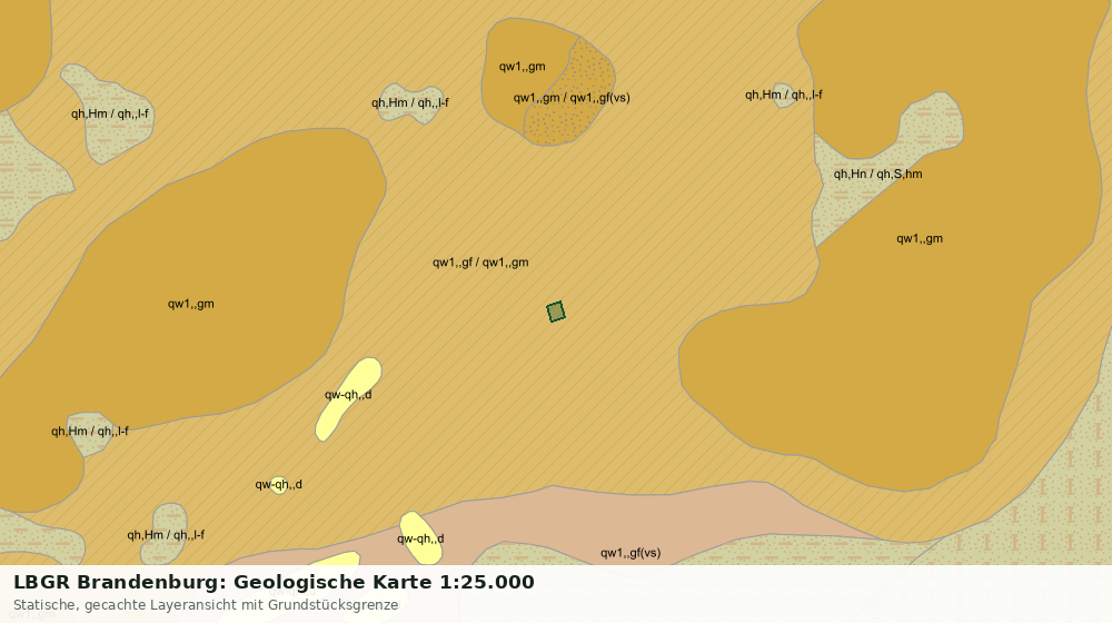 Statische Kartenansicht: LBGR Brandenburg: Geologische Karte 1:25.000