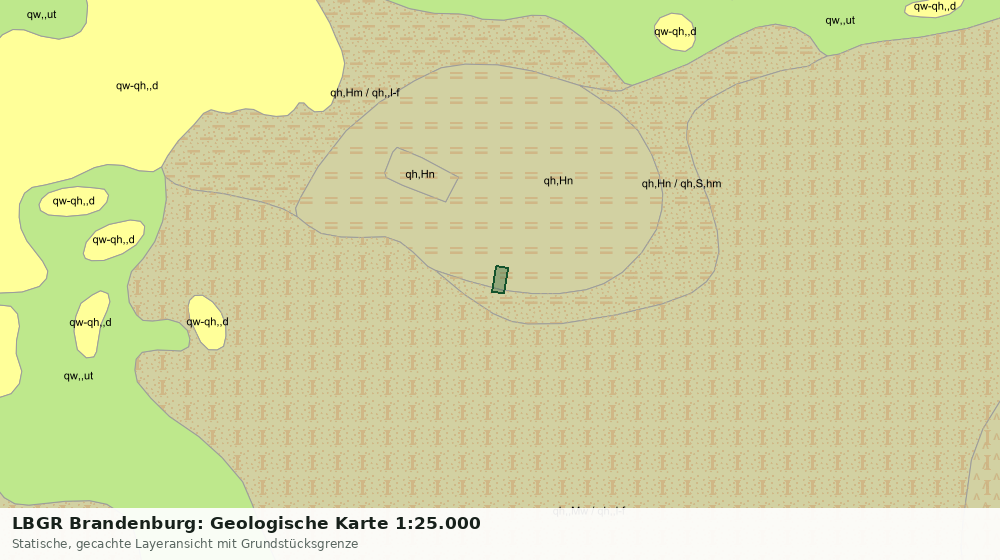 Statische Kartenansicht: LBGR Brandenburg: Geologische Karte 1:25.000