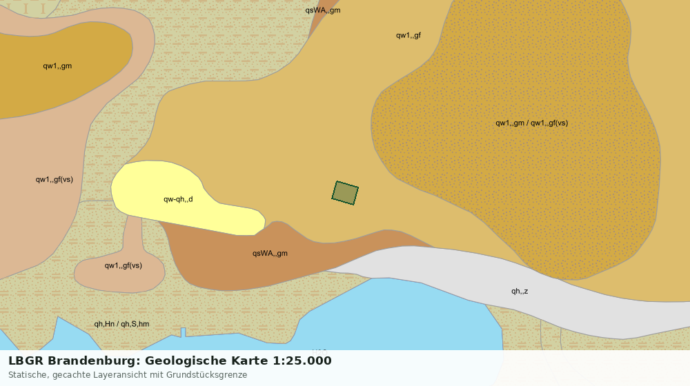 Statische Kartenansicht: LBGR Brandenburg: Geologische Karte 1:25.000