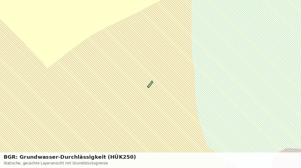 Statische Kartenansicht: BGR: Grundwasser-Durchlässigkeit (HÜK250)