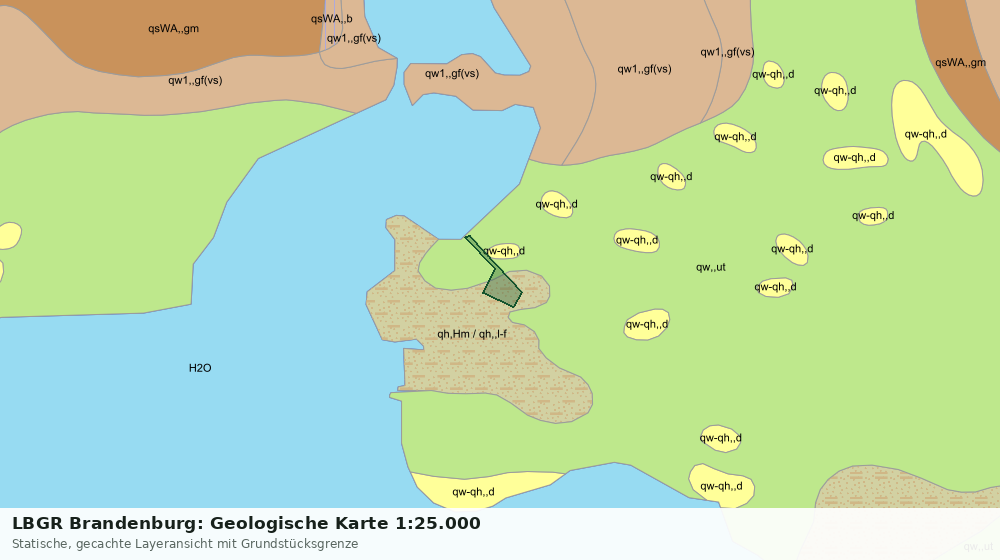 Statische Kartenansicht: LBGR Brandenburg: Geologische Karte 1:25.000
