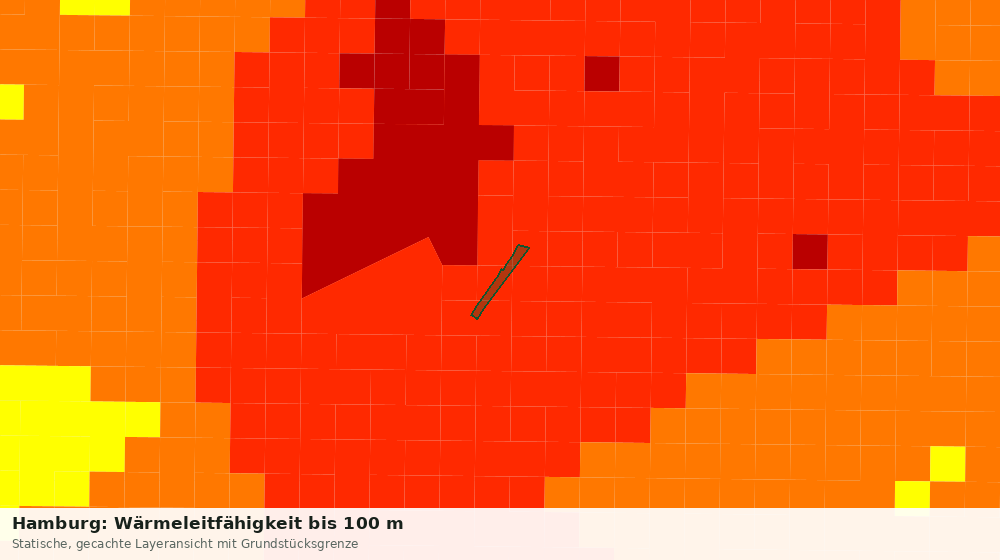 Statische Kartenansicht: Hamburg: Wärmeleitfähigkeit bis 100 m