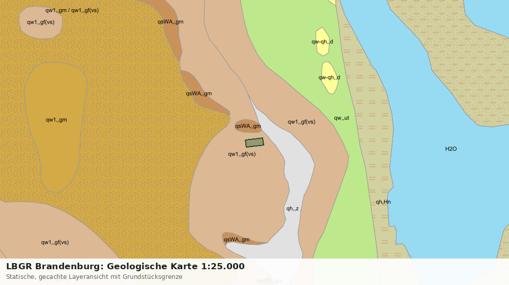 Statische Kartenansicht: LBGR Brandenburg: Geologische Karte 1:25.000