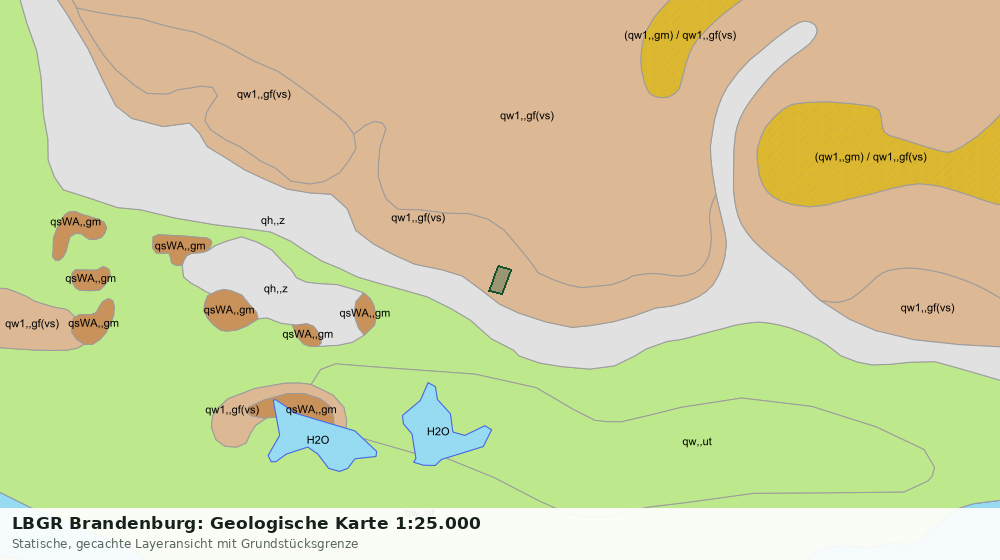 Statische Kartenansicht: LBGR Brandenburg: Geologische Karte 1:25.000