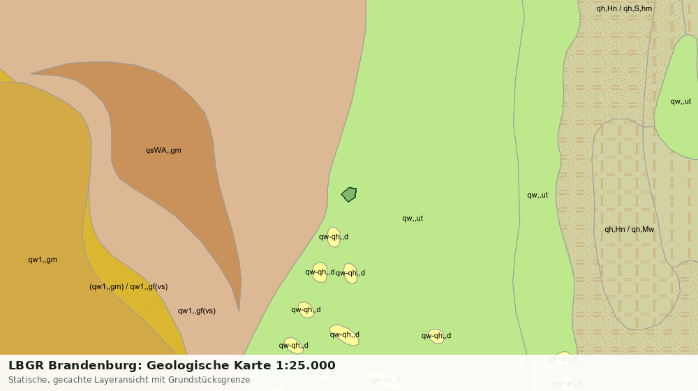 Statische Kartenansicht: LBGR Brandenburg: Geologische Karte 1:25.000