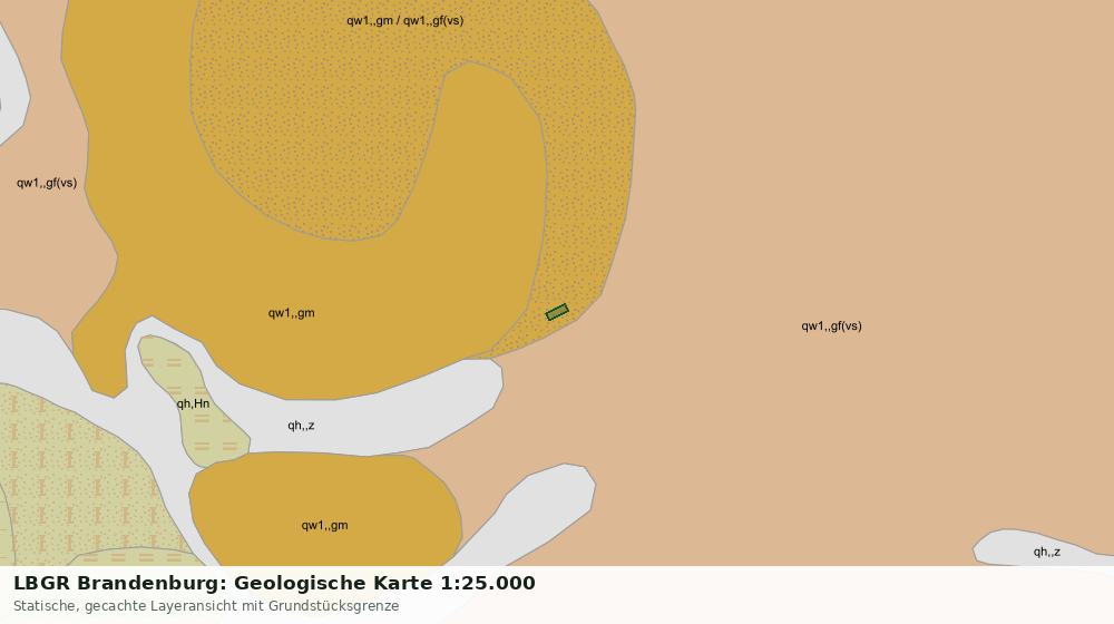 Statische Kartenansicht: LBGR Brandenburg: Geologische Karte 1:25.000
