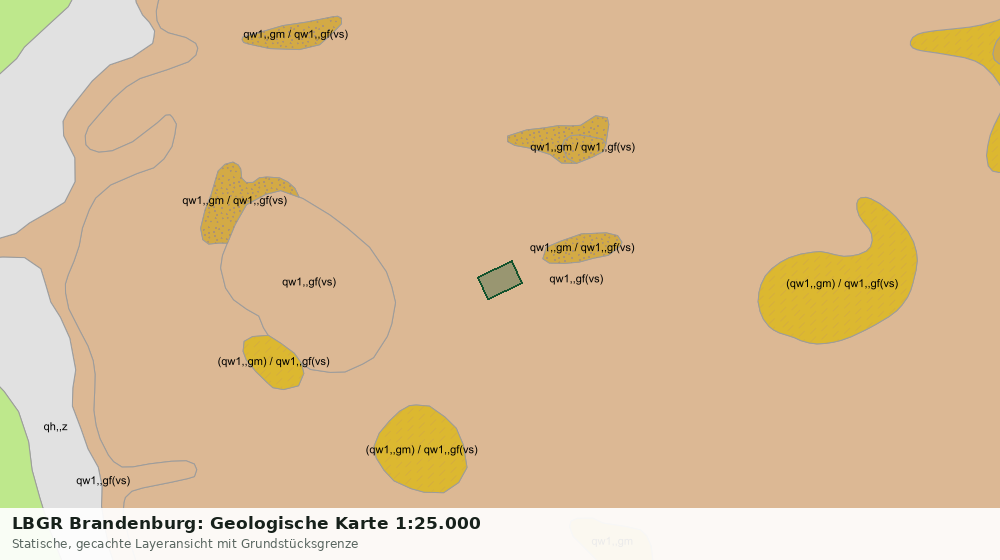 Statische Kartenansicht: LBGR Brandenburg: Geologische Karte 1:25.000