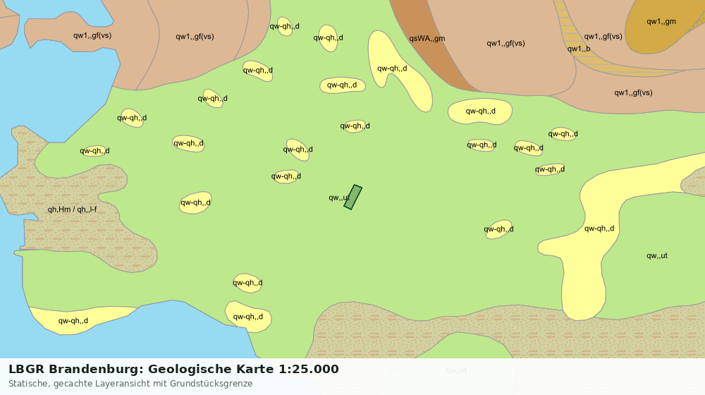 Statische Kartenansicht: LBGR Brandenburg: Geologische Karte 1:25.000