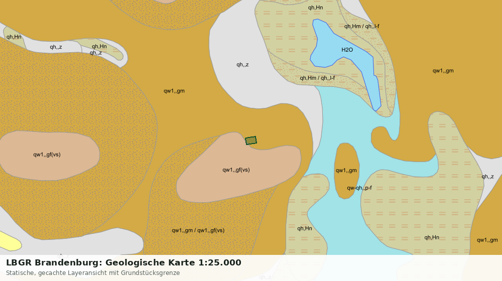 Statische Kartenansicht: LBGR Brandenburg: Geologische Karte 1:25.000