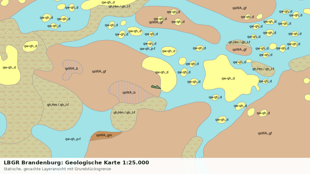 Statische Kartenansicht: LBGR Brandenburg: Geologische Karte 1:25.000