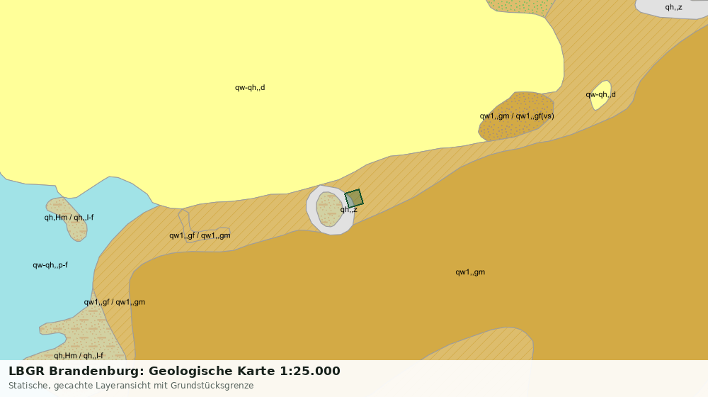Statische Kartenansicht: LBGR Brandenburg: Geologische Karte 1:25.000