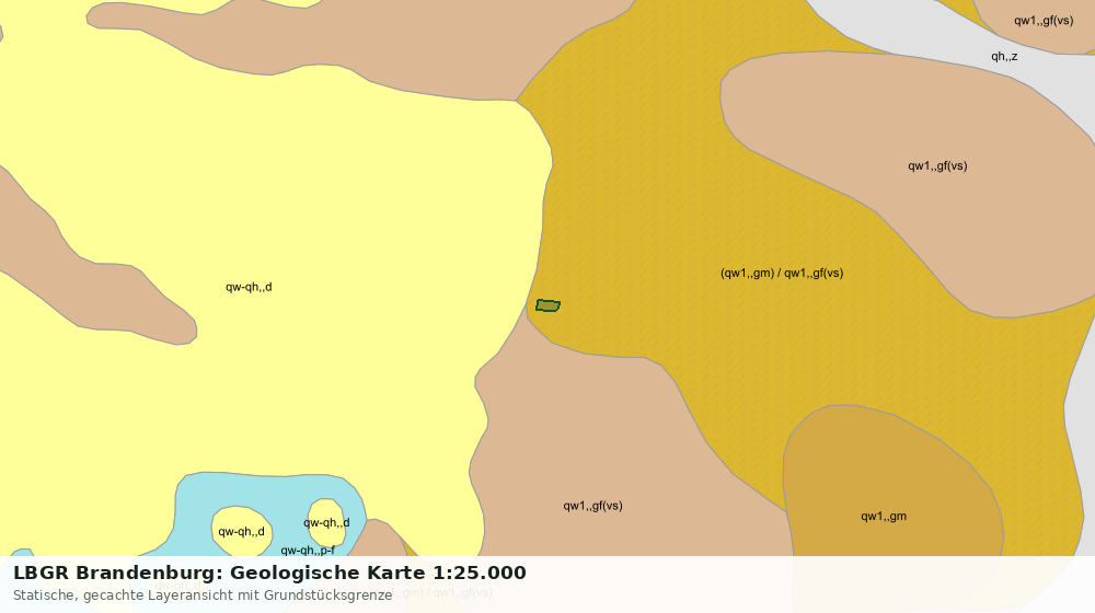 Statische Kartenansicht: LBGR Brandenburg: Geologische Karte 1:25.000