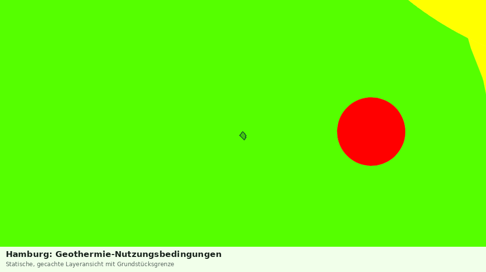 Statische Kartenansicht: Hamburg: Geothermie-Nutzungsbedingungen