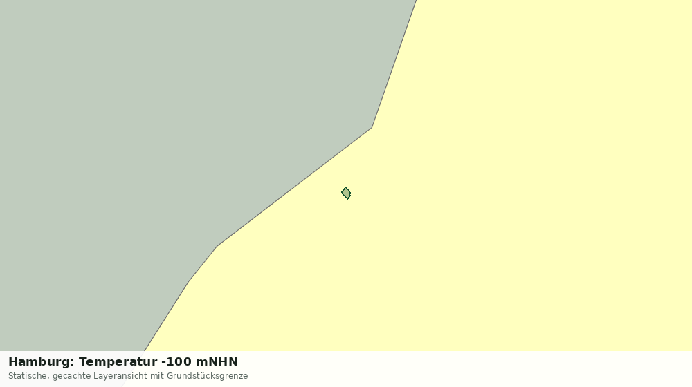 Statische Kartenansicht: Hamburg: Temperatur -100 mNHN