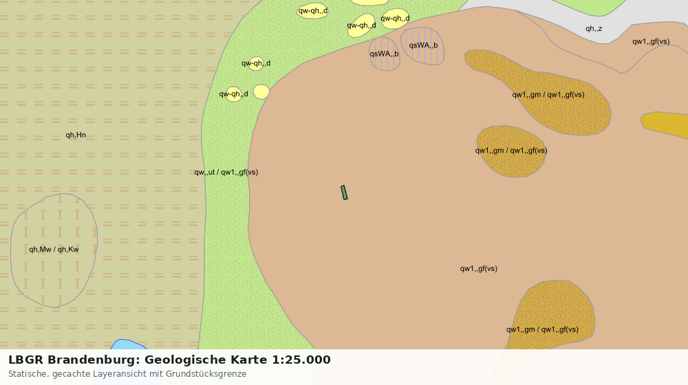 Statische Kartenansicht: LBGR Brandenburg: Geologische Karte 1:25.000
