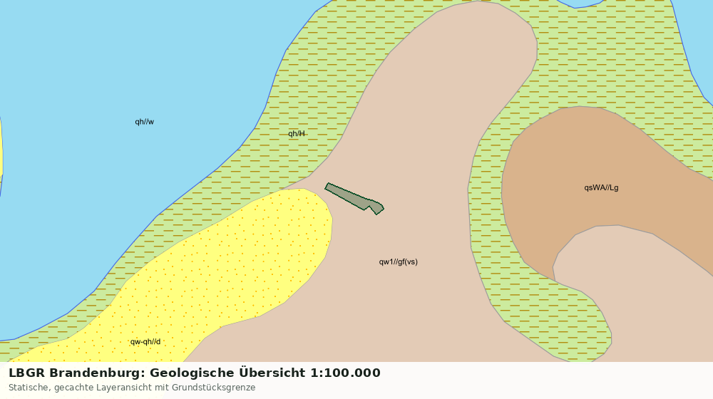 Statische Kartenansicht: LBGR Brandenburg: Geologische Übersicht 1:100.000
