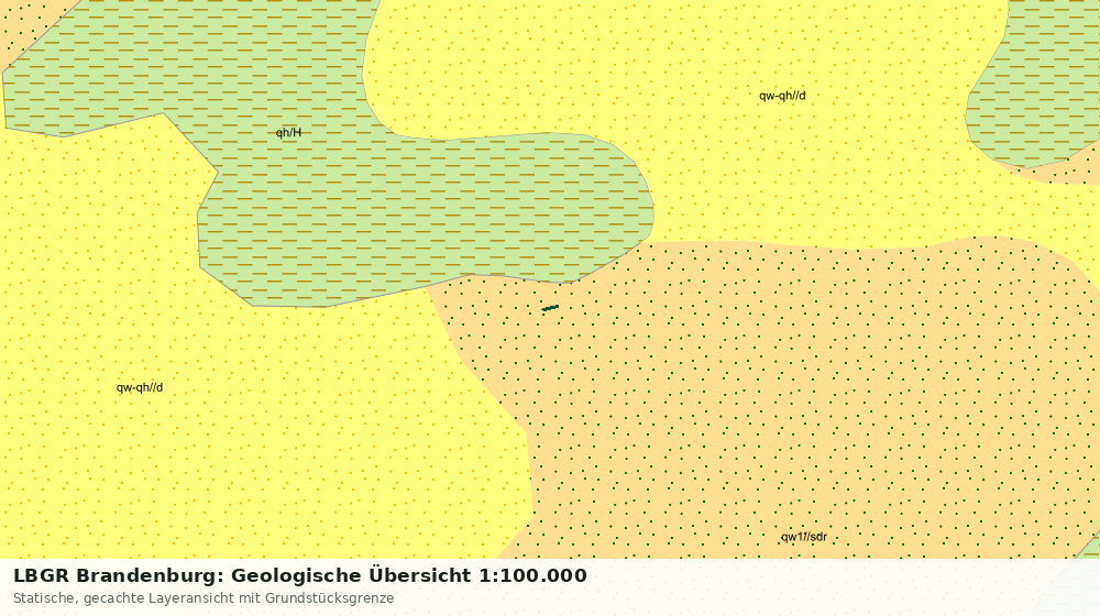Statische Kartenansicht: LBGR Brandenburg: Geologische Übersicht 1:100.000