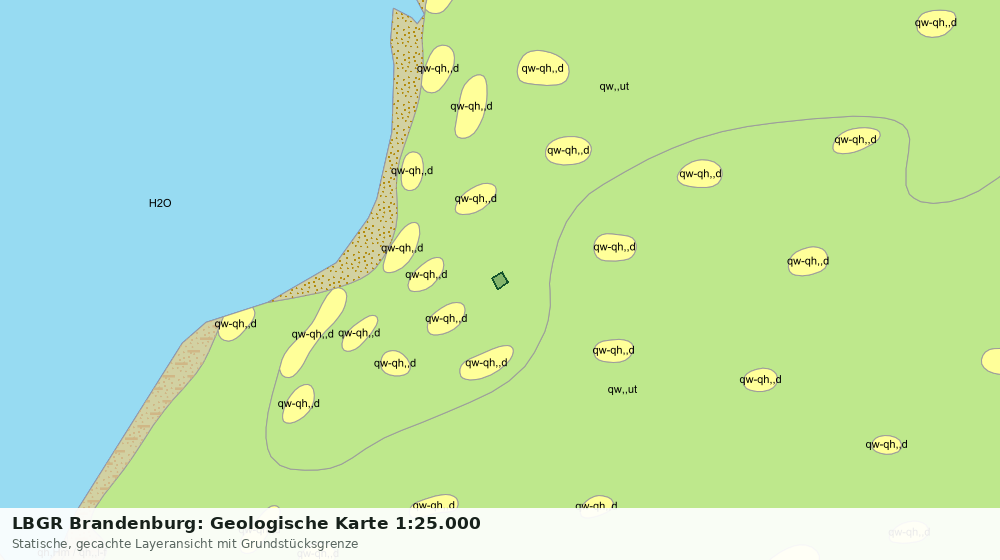 Statische Kartenansicht: LBGR Brandenburg: Geologische Karte 1:25.000