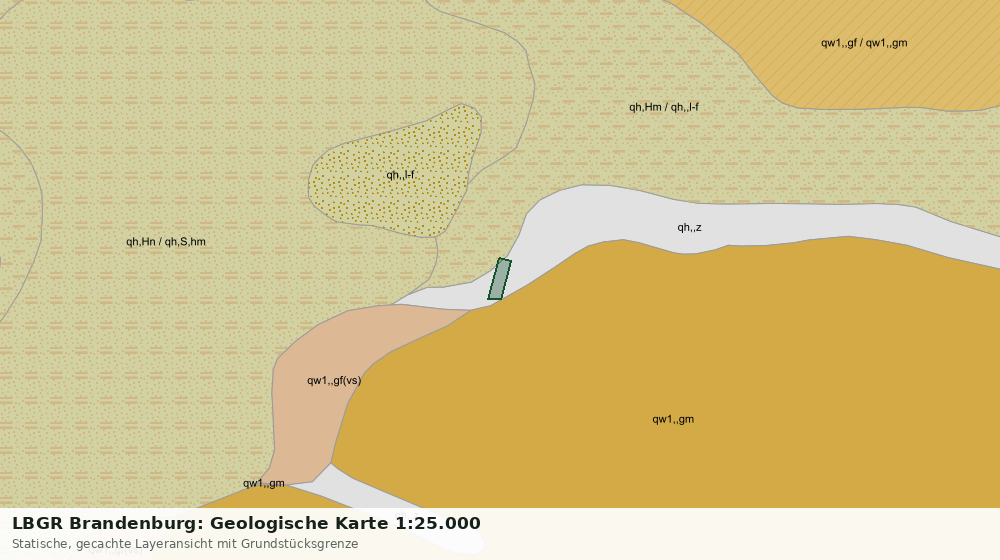 Statische Kartenansicht: LBGR Brandenburg: Geologische Karte 1:25.000