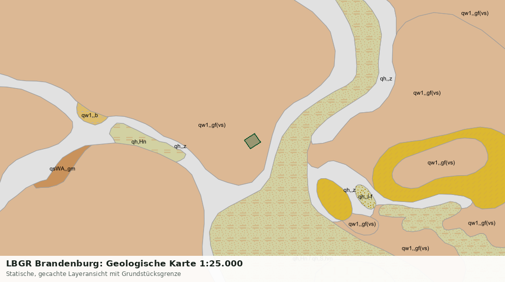 Statische Kartenansicht: LBGR Brandenburg: Geologische Karte 1:25.000