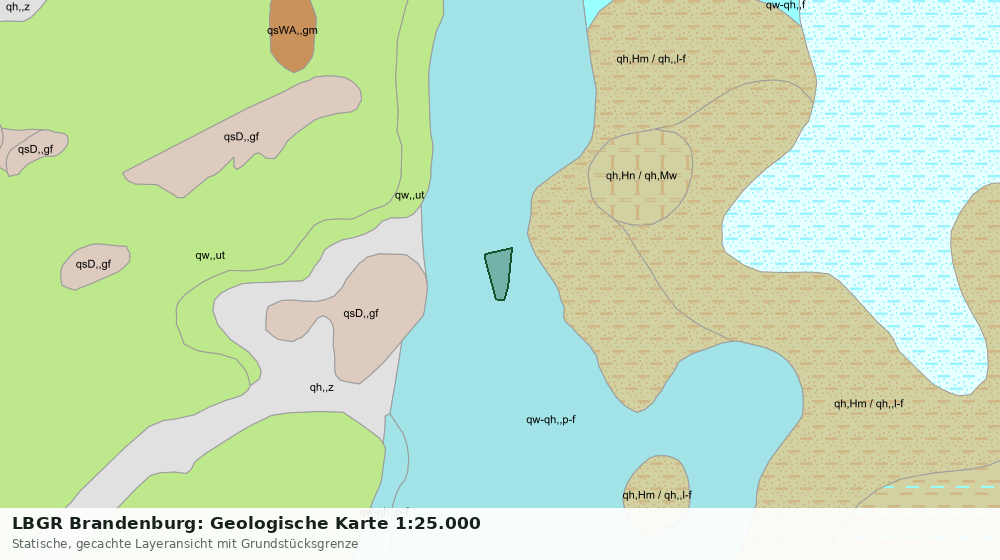 Statische Kartenansicht: LBGR Brandenburg: Geologische Karte 1:25.000