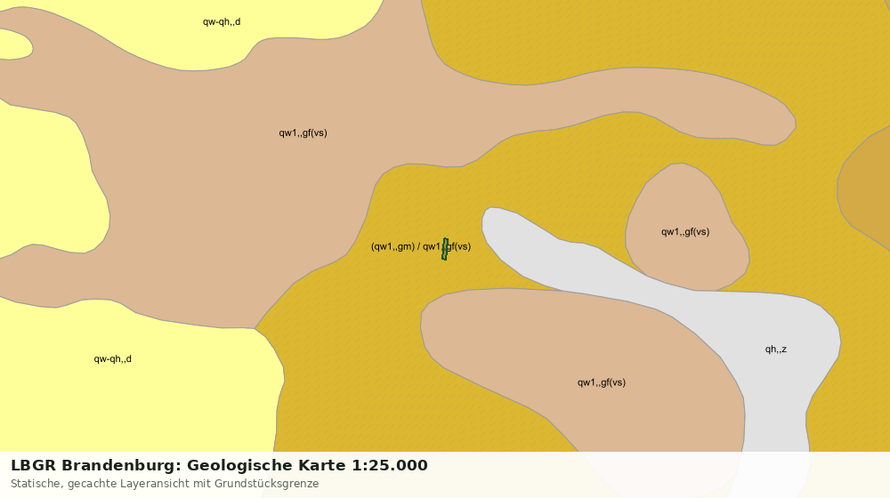 Statische Kartenansicht: LBGR Brandenburg: Geologische Karte 1:25.000