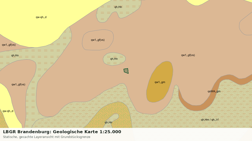 Statische Kartenansicht: LBGR Brandenburg: Geologische Karte 1:25.000