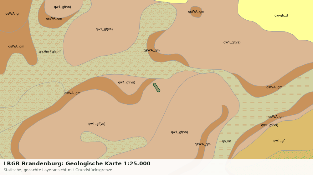 Statische Kartenansicht: LBGR Brandenburg: Geologische Karte 1:25.000