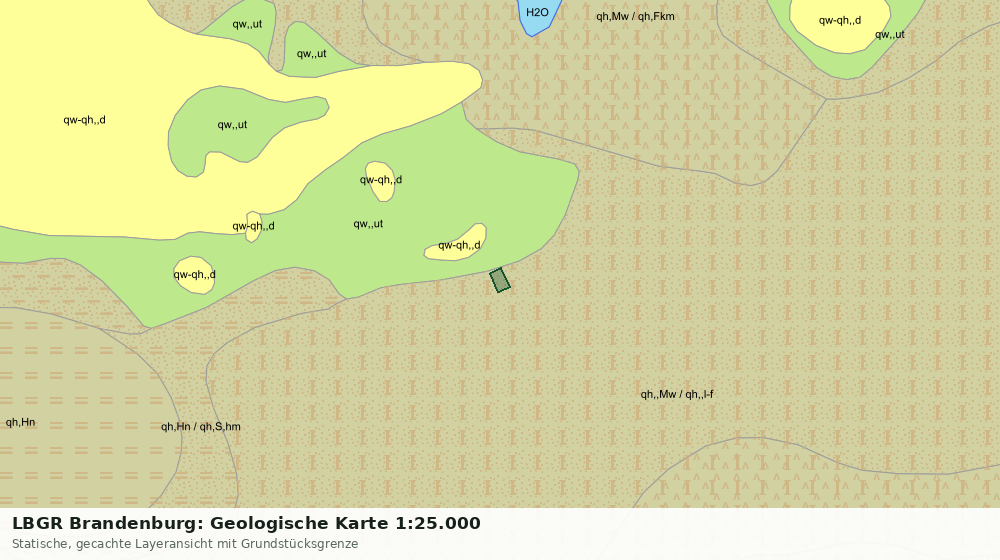 Statische Kartenansicht: LBGR Brandenburg: Geologische Karte 1:25.000