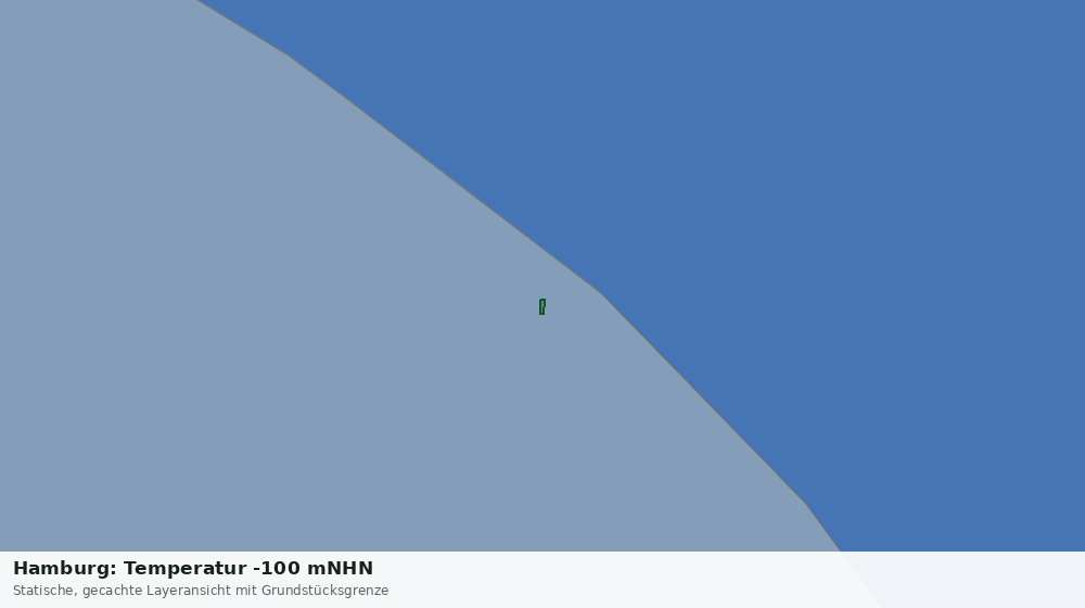 Statische Kartenansicht: Hamburg: Temperatur -100 mNHN
