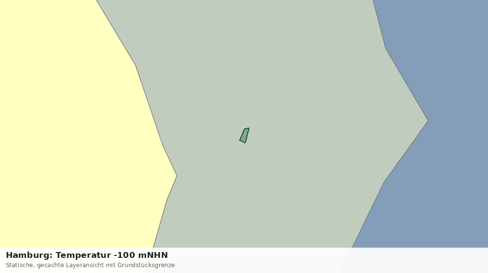 Statische Kartenansicht: Hamburg: Temperatur -100 mNHN