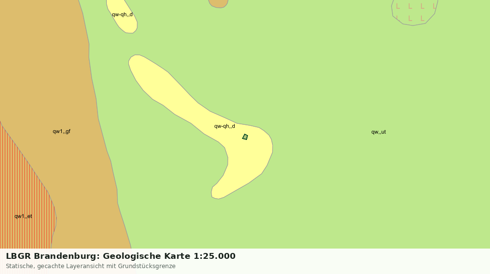 Statische Kartenansicht: LBGR Brandenburg: Geologische Karte 1:25.000