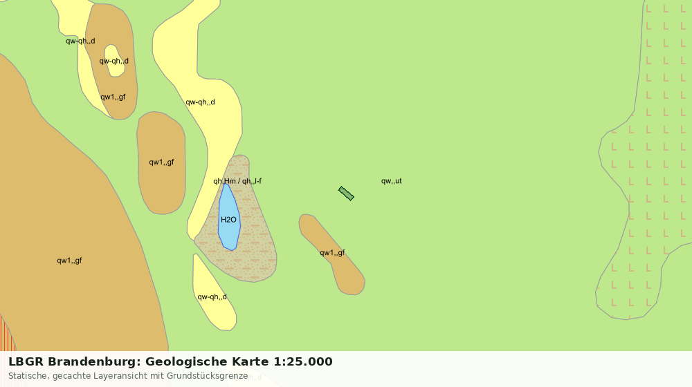 Statische Kartenansicht: LBGR Brandenburg: Geologische Karte 1:25.000